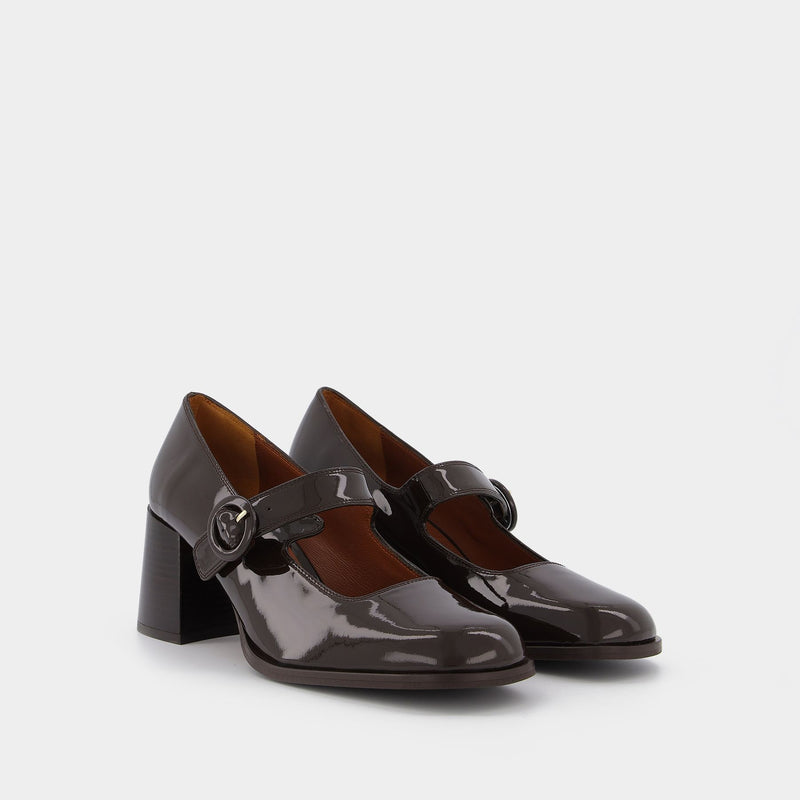 Caren Babies in Brown Patent Leather