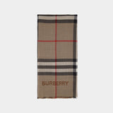Checked Scarf in Multicolor Wool/Silk