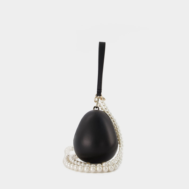 Egg Bag  Micrl With Pearl Crossbody Strap