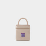 Handbag - Acne Studios - Light Beige/Purple - Polyester