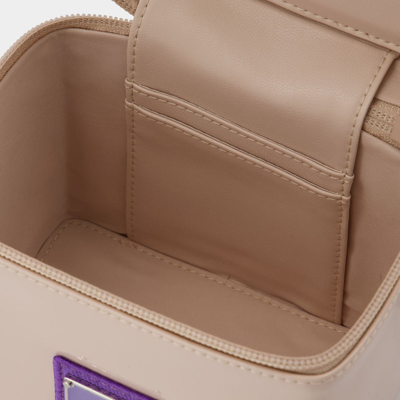 Handbag - Acne Studios - Light Beige/Purple - Polyester