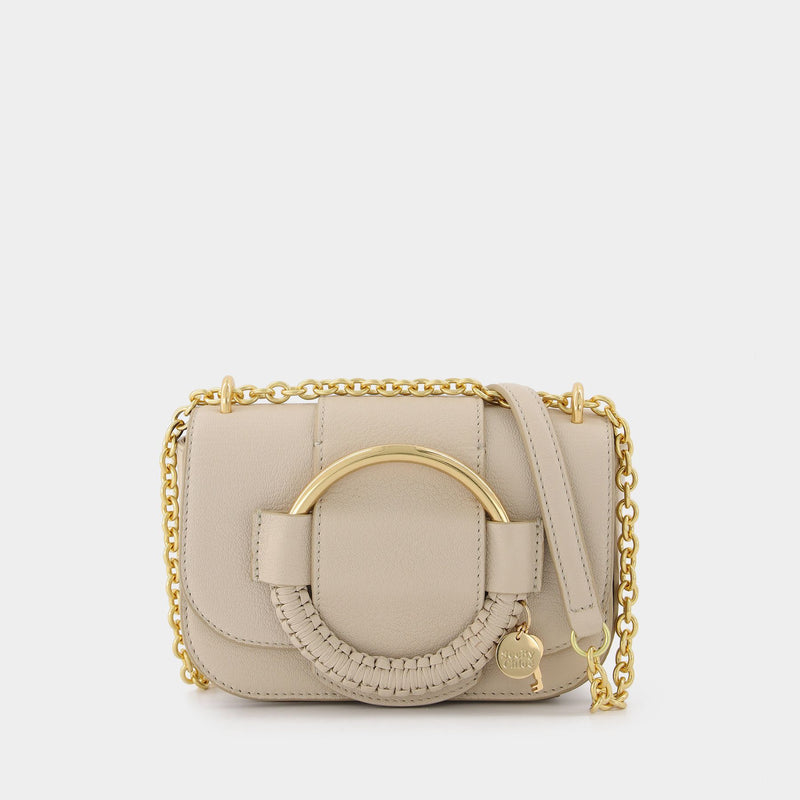Hana New Bag in Cement Beige Leather