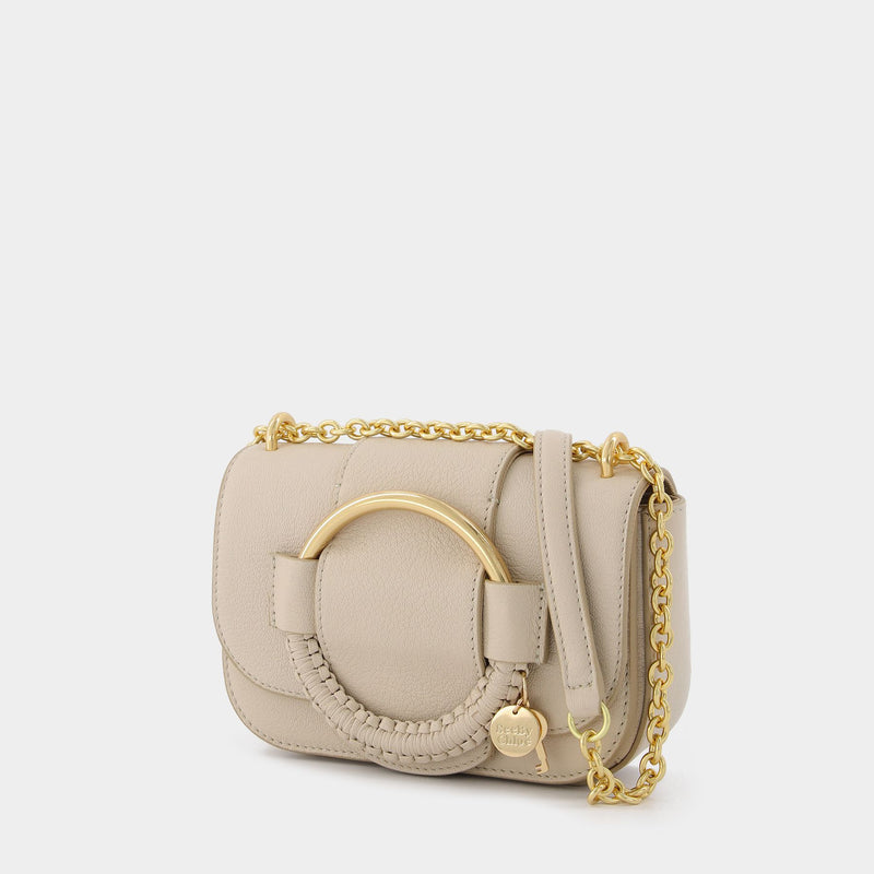 Hana New Bag in Cement Beige Leather
