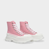 Tread Slick Sneakers in Pink Canvas