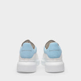 Oversized Sneakers - Alexander Mcqueen - White/Powder Blue - Leather