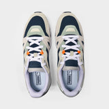 Mirage Mox Suede Sneakers in Grey and Blue Leather