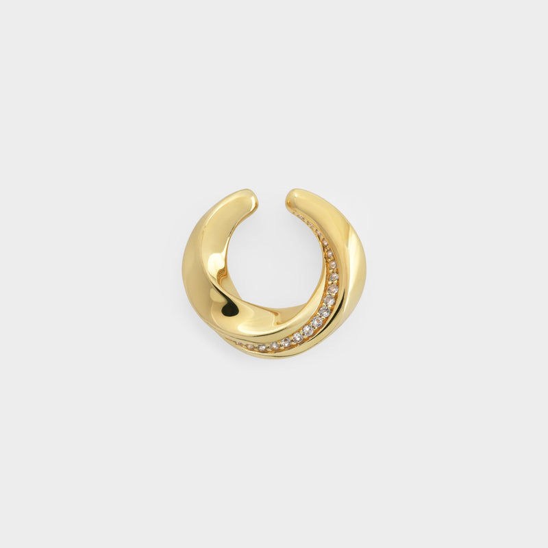 infinity Ear Cuff Rock Earrings in Gold/Silver