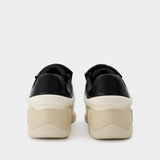 Antei Sneakers in Ivory and Black Leather