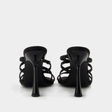 Nala 105 Logo  Sandals - Alexander Wang -  Black - Satin