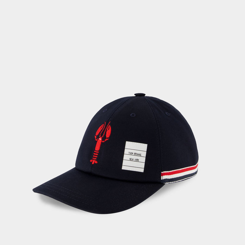 6-Panel Baseball Cap W/ Lobster Icon In Cotton Twill