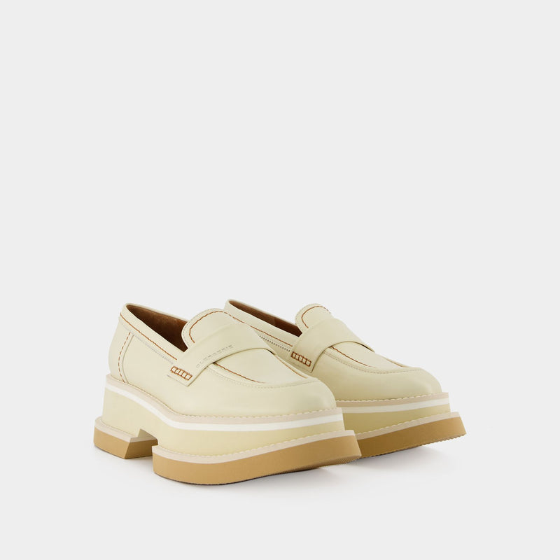 Banelsp Flat Shoes - Clergerie - White - Leather