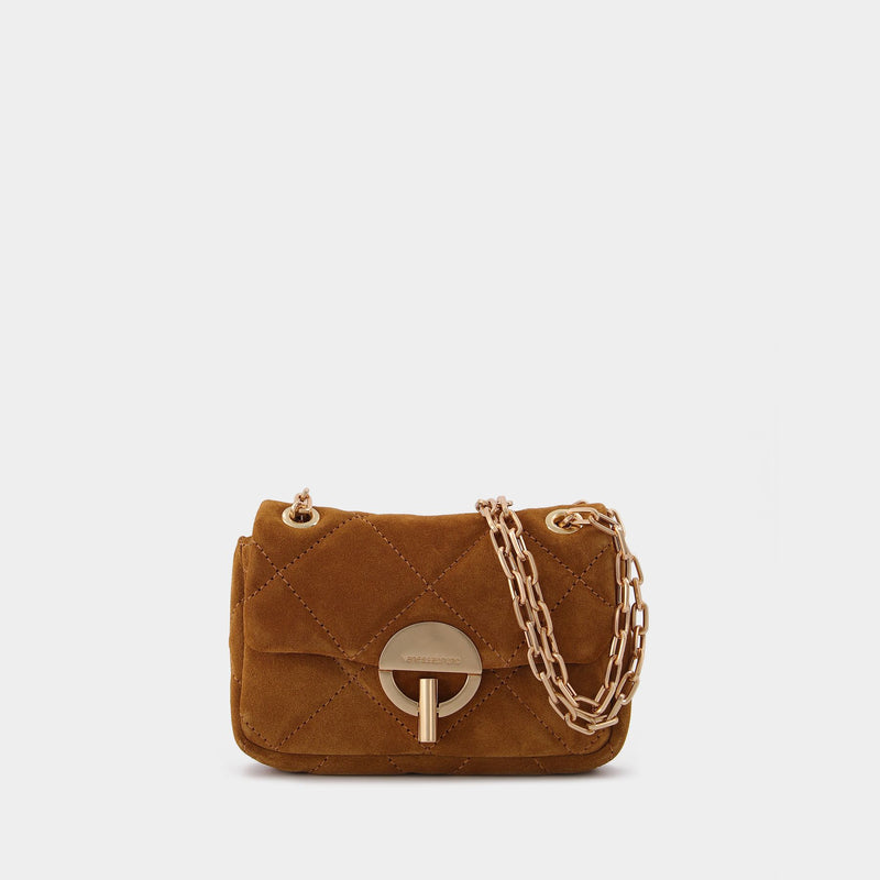 Nano Moon Bag in Brown Leather