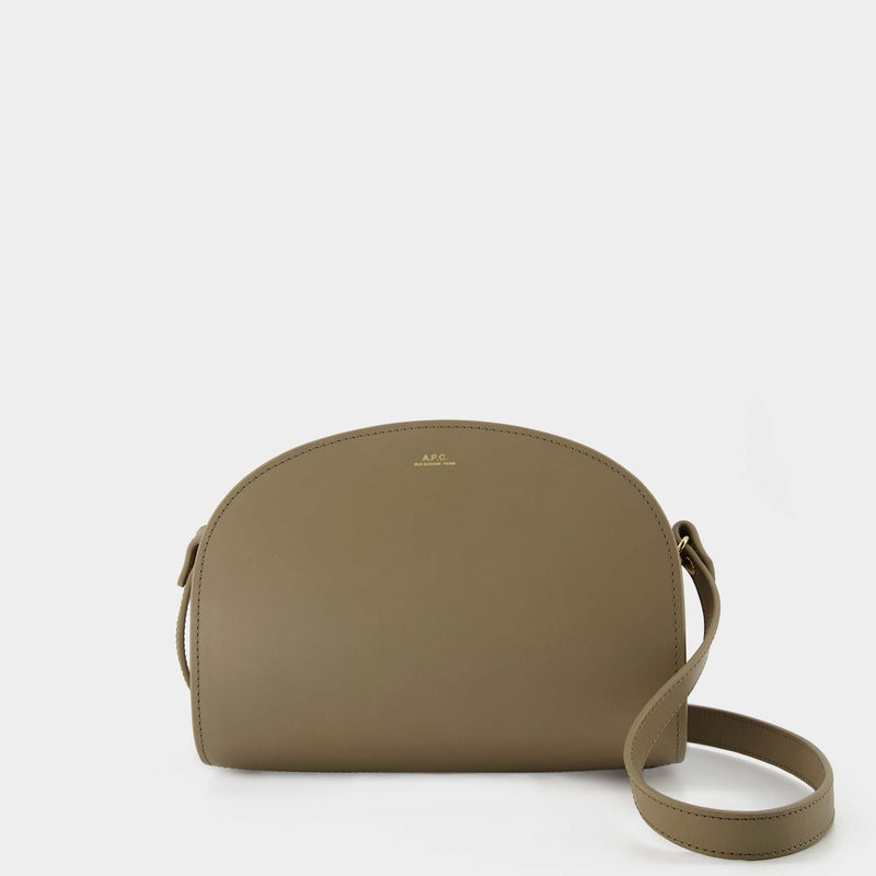 Demi-Lune Hobo Bag - A.P.C. - Greige - Leather