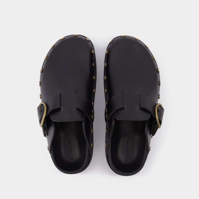 Mirst Flats in Black Leather