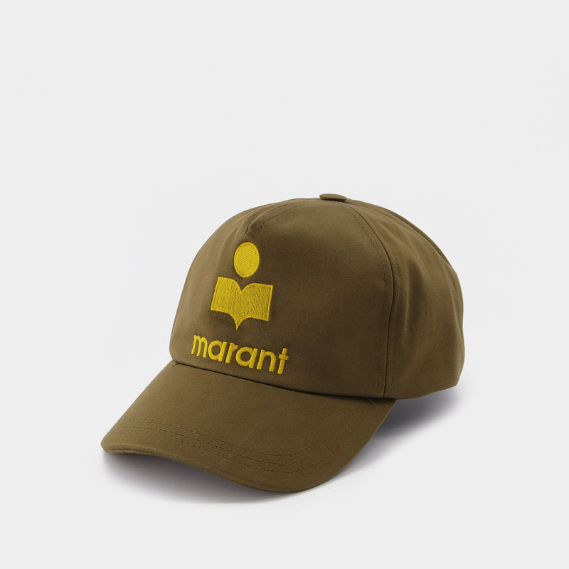 Tyon Hat in  Khaki Cotton and Canvas