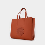 Sol Tote Bag in Orange Leather