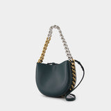 Frayme Demi-Lune Small in green synthetic leather