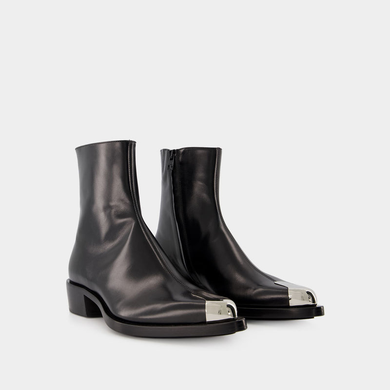 Punk Boots - Alexander McQueen - Leather - Black