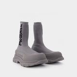 Sock Boots in Grey