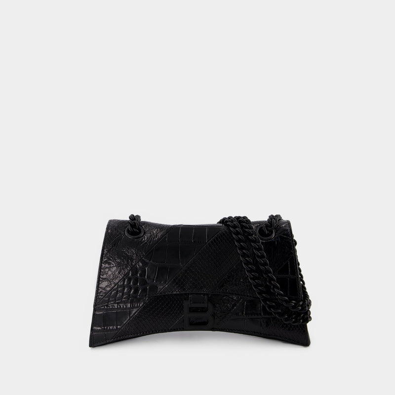 Crush Chain S Bag - Balenciaga - Leather - Black
