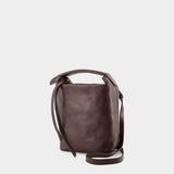 Box Hobo Bag - Lemaire - Chocolate Black - Leather