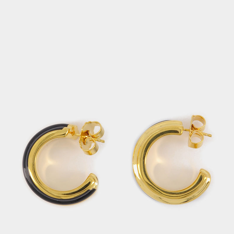 Layla Gordon Earrings in Black Resin/Gold