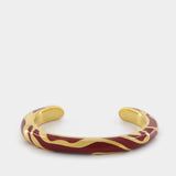 Liwa Bracelet in Red Resin/Gold Plated