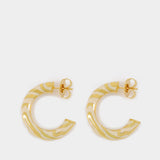 Liwa Earrings in White Resin/Gold Plated