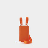 Neck Pouch - Maison Kitsuné - Orange - Leather