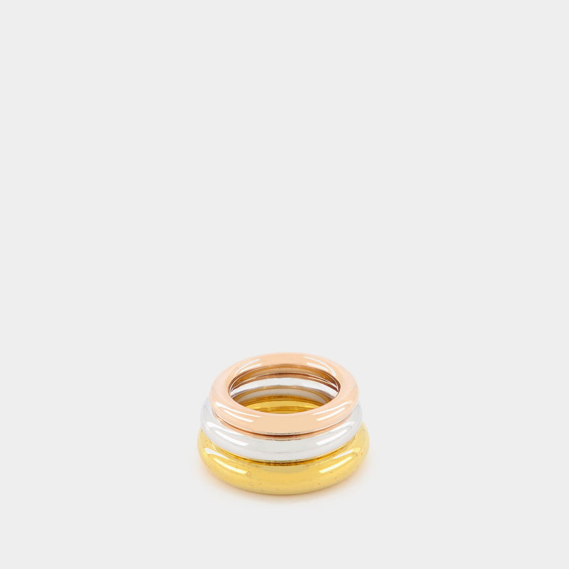 Brahma 3 Rings Set Ring - Charlotte Chesnais - Silver/18K Gold Plated