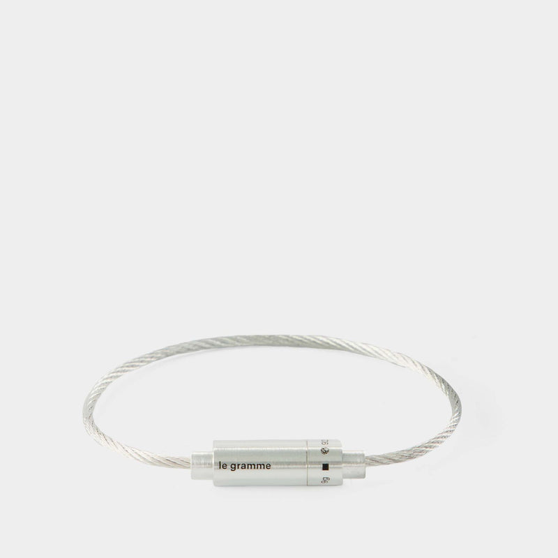 9G Cable Triptych Claps Bracelet - Le Gramme - Silver - Silver