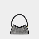 Small Dimple Handbag - Elleme - Silver/Black - Strass