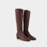 Edie Brown Leather Boots