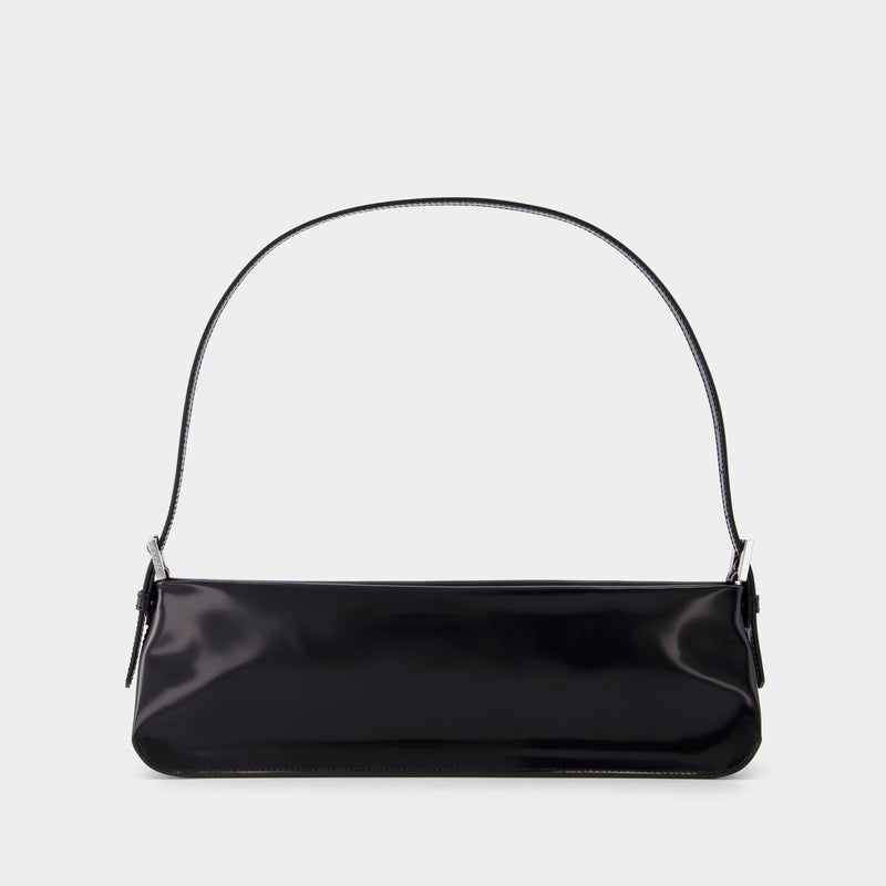 Dulce Long Bag in Black Leather