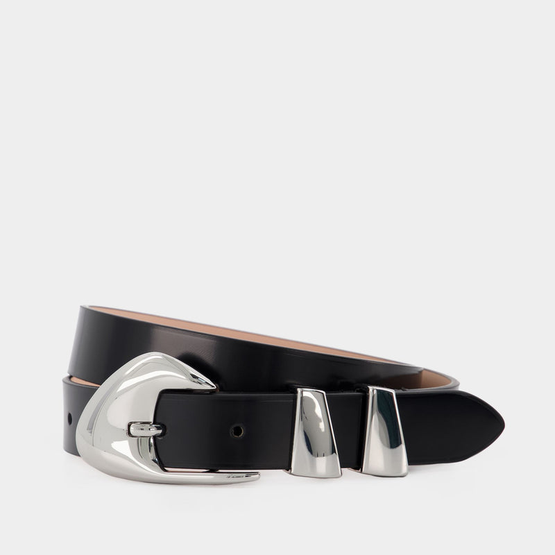 Moore Belt - By Far - Black - Patent Leather