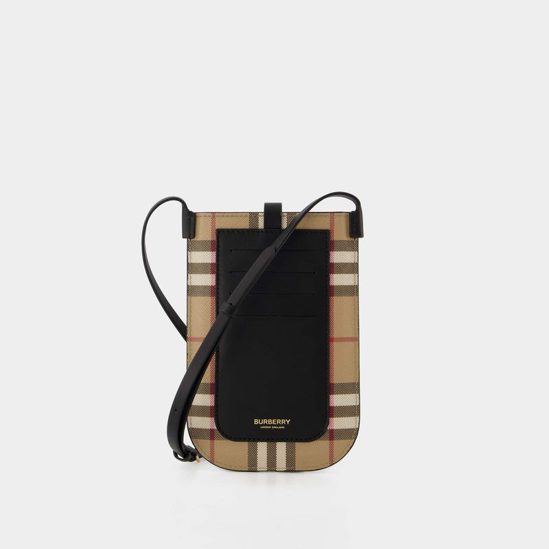 Ls Anne Cb A Clf Phone Case - Burberry - Beige/Black - Cotton