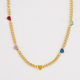 Jelly Heart Gemstone Charm Necklace - Missoma - Gold - Or 18K