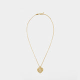 Peace And Love Heart Necklace in Recycled Gold