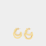 Double Molton Hoop Earrings en plated gold