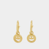 Charme Smily Earrings in gold vermeil
