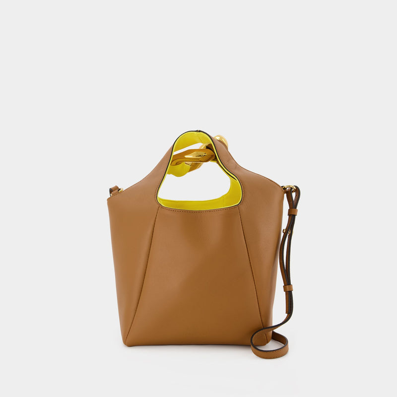 Chain Link Shopper Bag - J.W. Anderson - Pecan/Yellow - Leather