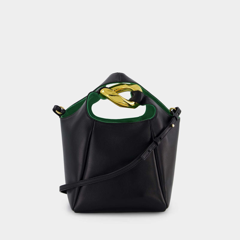 Chain Link Hobo Bag - J.W. Anderson - Black/Green - Leather
