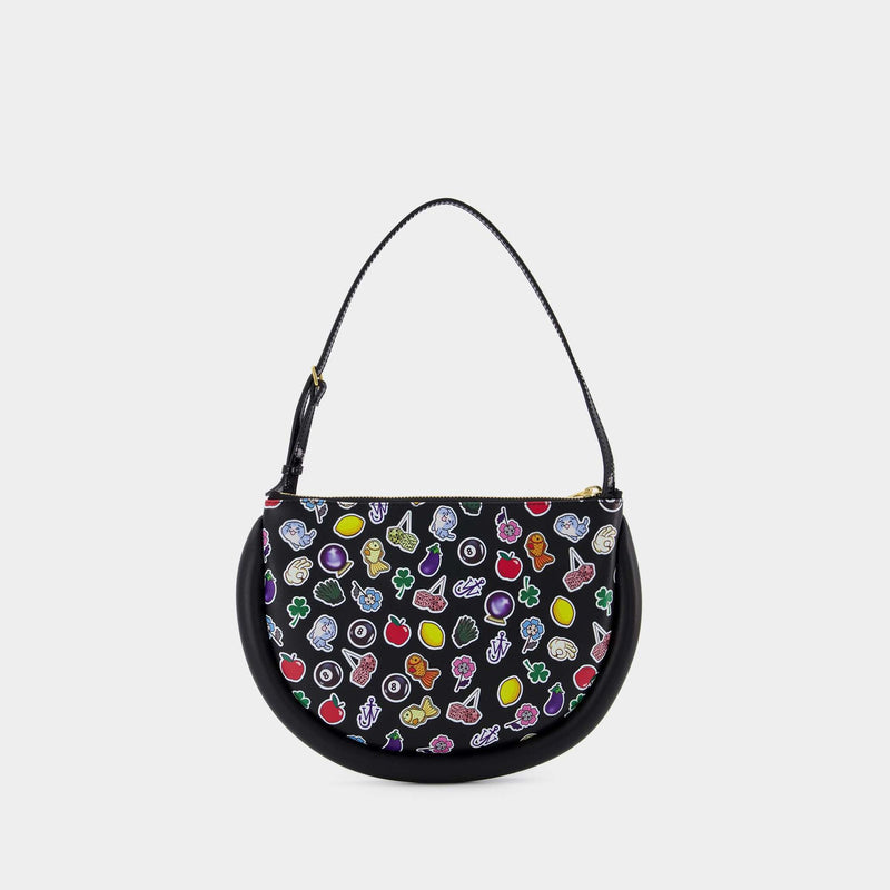 Stickers Bumper-Moon Hobo Bag - J.W. Anderson -  Black - Leather