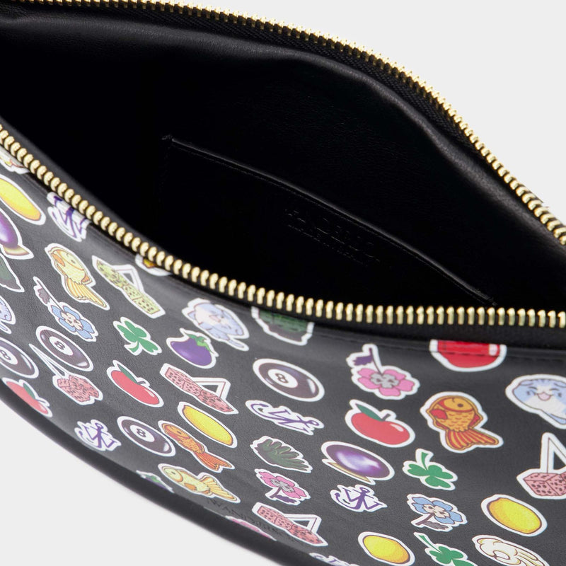 Stickers Bumper-Moon Hobo Bag - J.W. Anderson -  Black - Leather