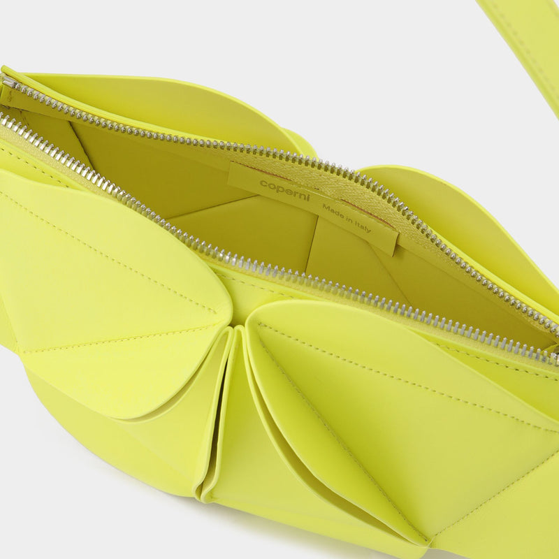 Origami Bag in Yellow Leather