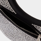 Ring Swipe Crystal Embroidered Handbag - Coperni - Black - Strass
