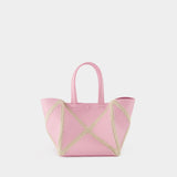 The Origami Mini  - Nanushka - Pink/Cream - Leather Vegan