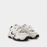 Catfish Lo Sneakers in Black and White Leather