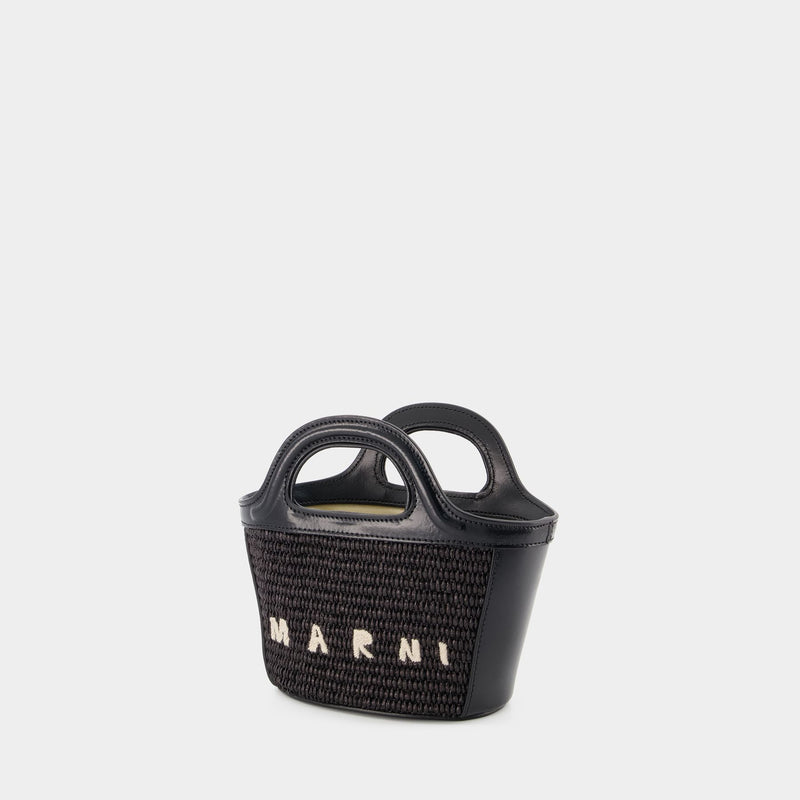 Tropicalia Micro Shopper Bag - Marni - Black - Leather