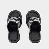 Bumper Crystal Mules - J.W. Anderson - Black - Leather